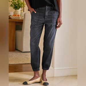 MOTHER Denim Dark Wash High Rise Utility Joggers - Size 30